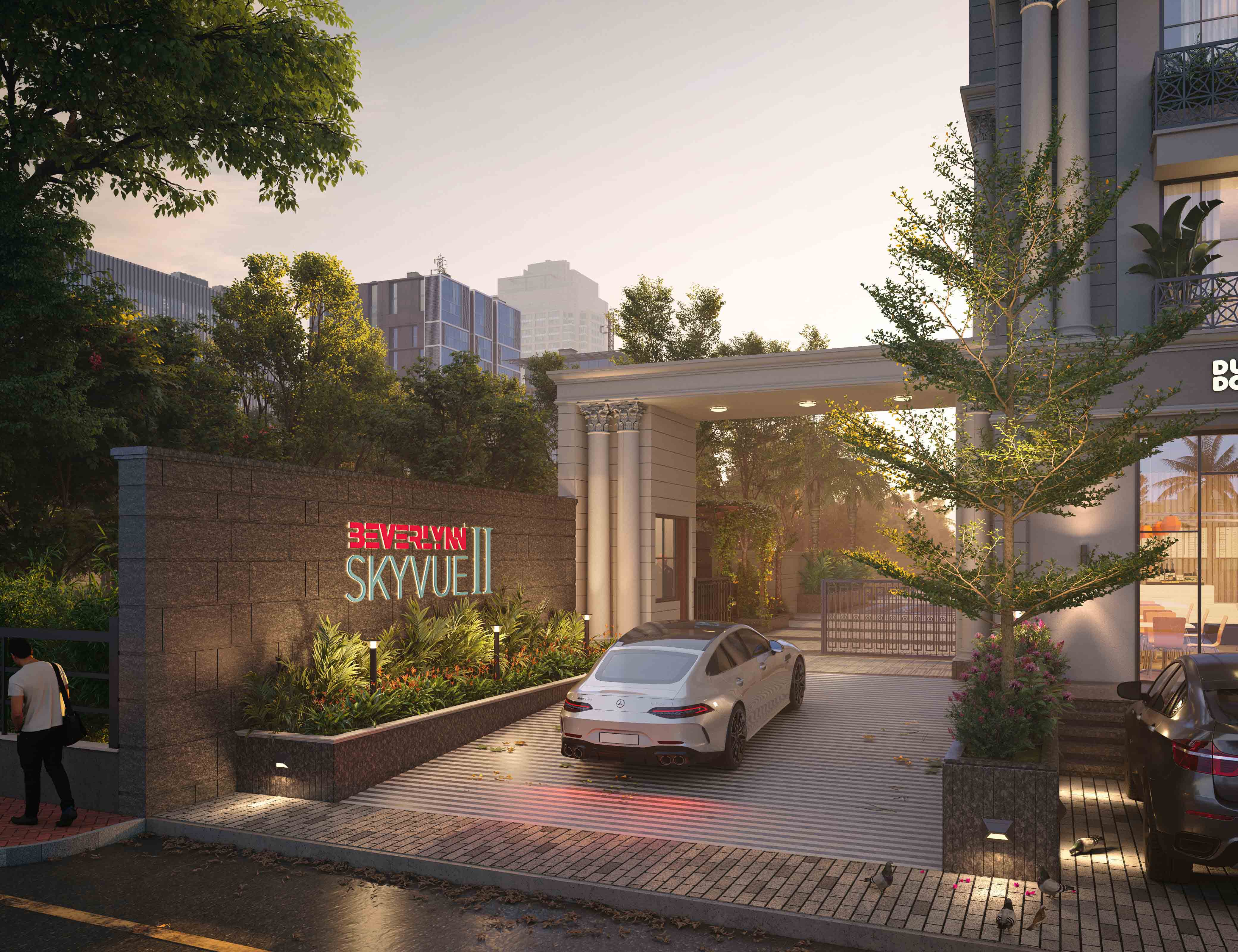 Night Bird View of 3 bhk Apartments